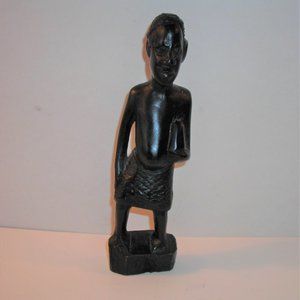 Hand carved wood AFRICAN FIGURE